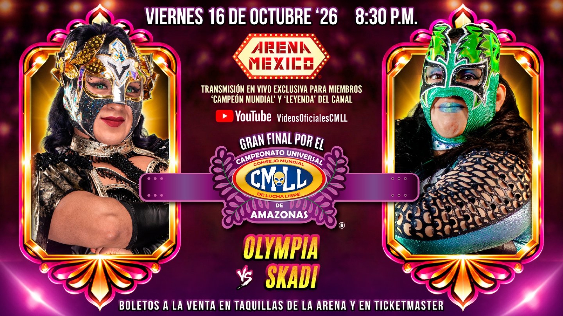 CMLL Friday Night Spectacular Card – October 16, 2026